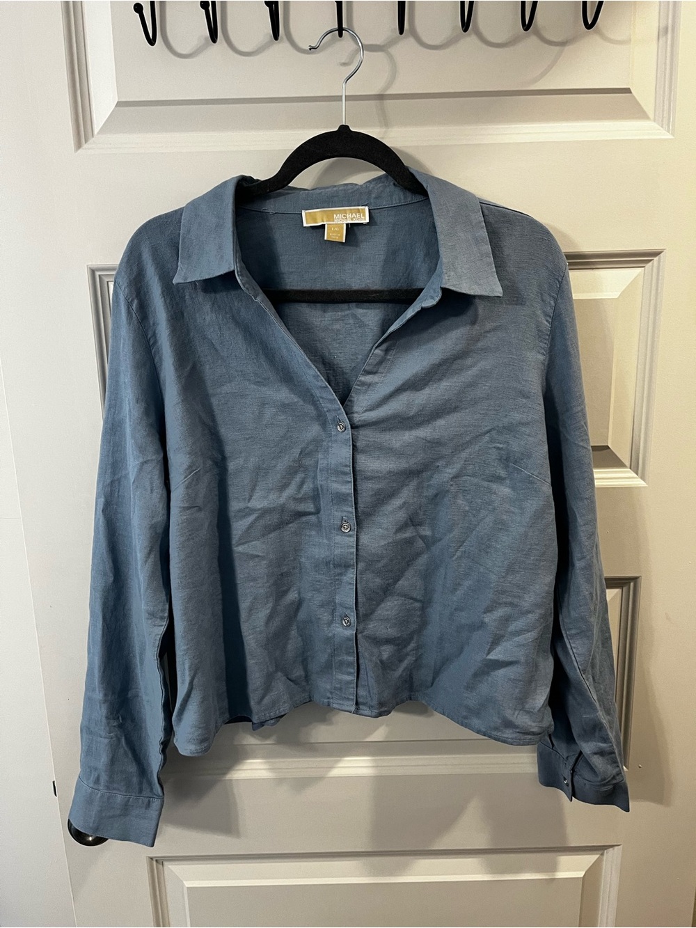 Michael Kors Women's Dusty Blue Button-Down Shirt